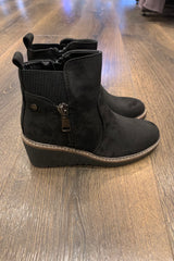 Ankle Zip Wedge Boot