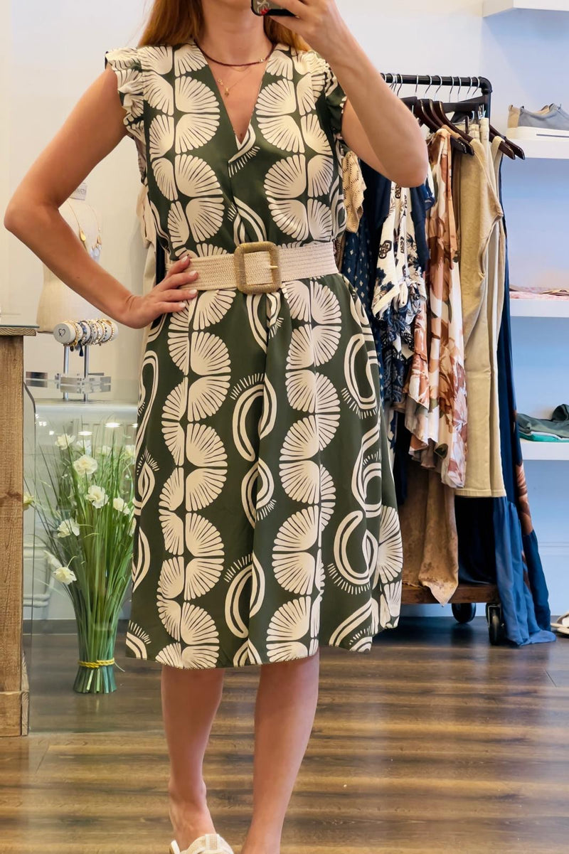 Midi Print Dress