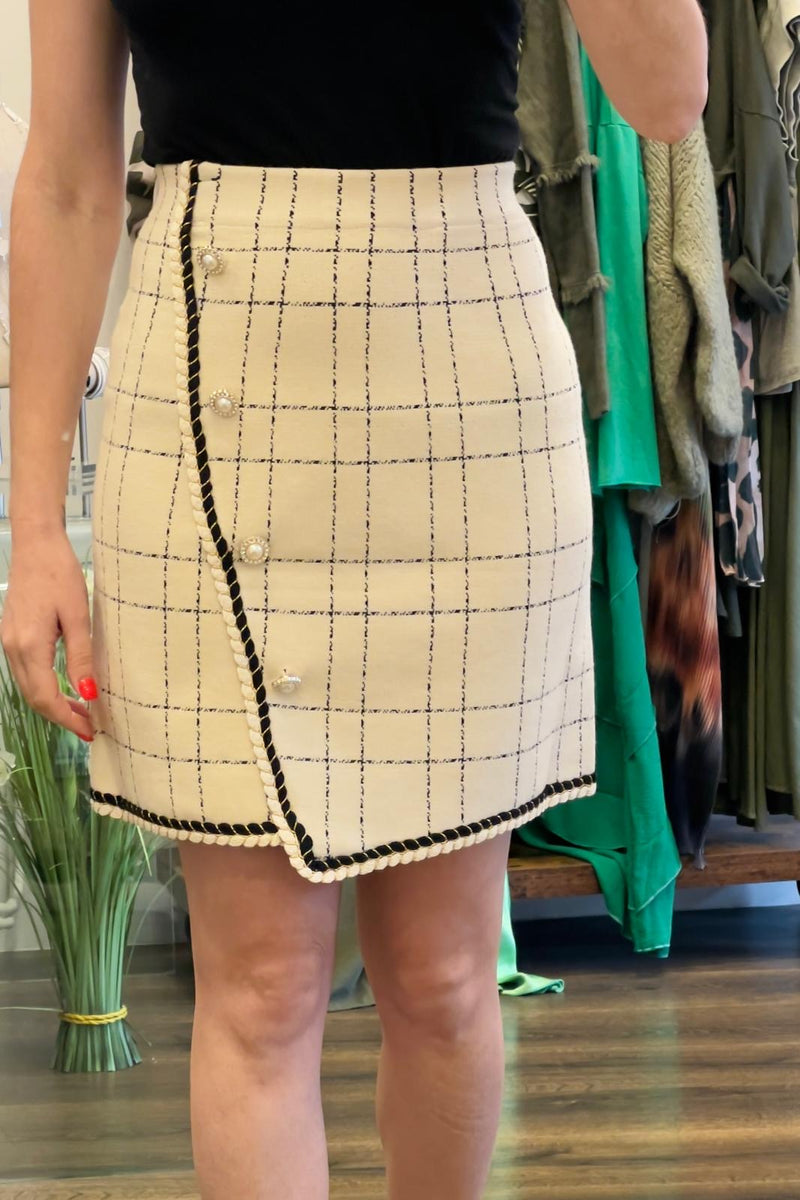 Contrast Trim Skirt