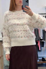 Fluffy Multi-Coloured Knit Jumper