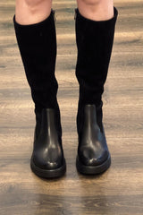 Caprice Leather Stretch Knee Boots