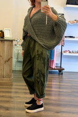 Camo Print Ballon Leg Trousers
