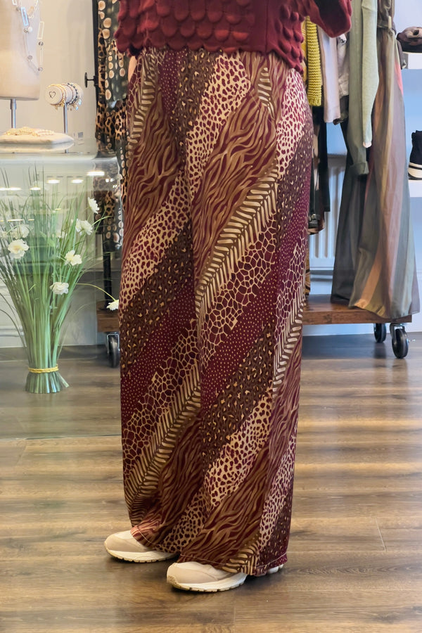 Satin Print Trousers