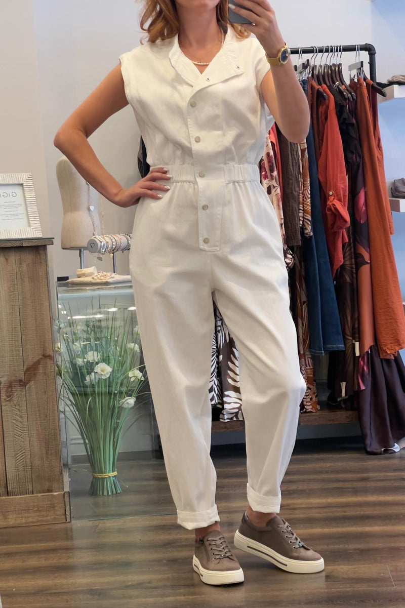Sleeveless Denim Jumpsuit