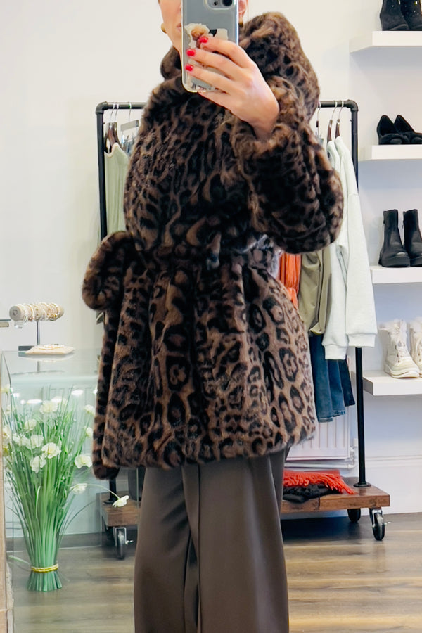 Faux Fur Leopard Jacket