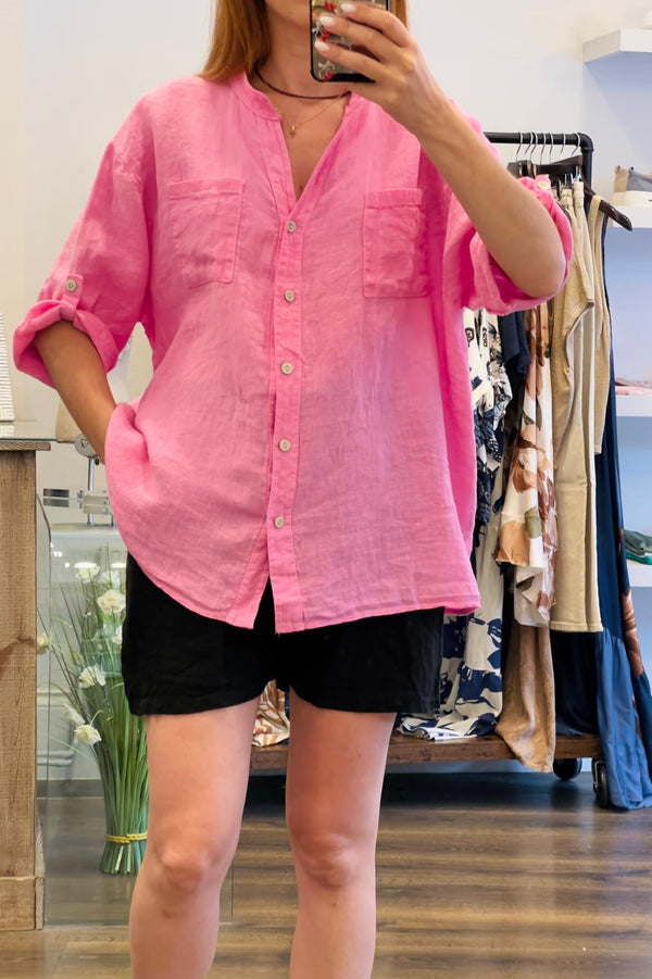Linen Crochet Shirt