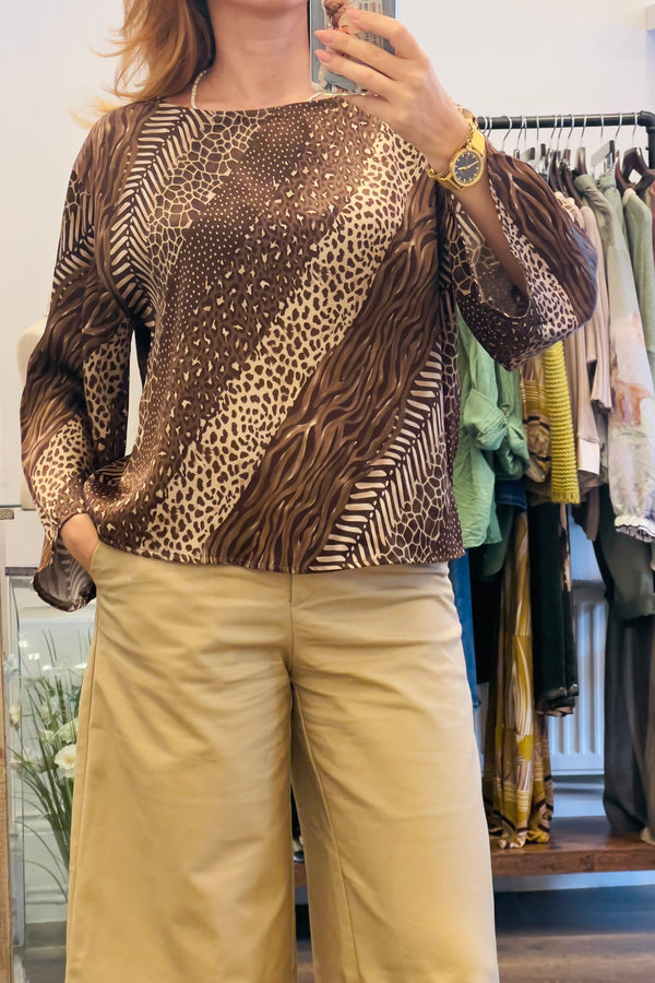 Satin Print Blouse