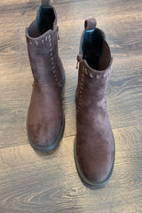 Faux Suede Chelsea Boot