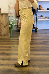 Side Split Corduroy Trousers