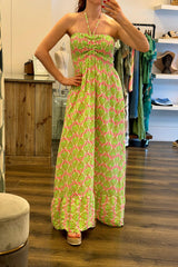 Floral Shirred Bandeau Dress