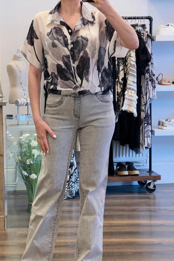 Flower Short-Sleeve  Shirt