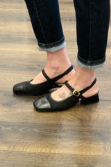 Caprice leather Mary Jane slingback pumps