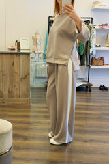 Pleat Front Loungewear Set