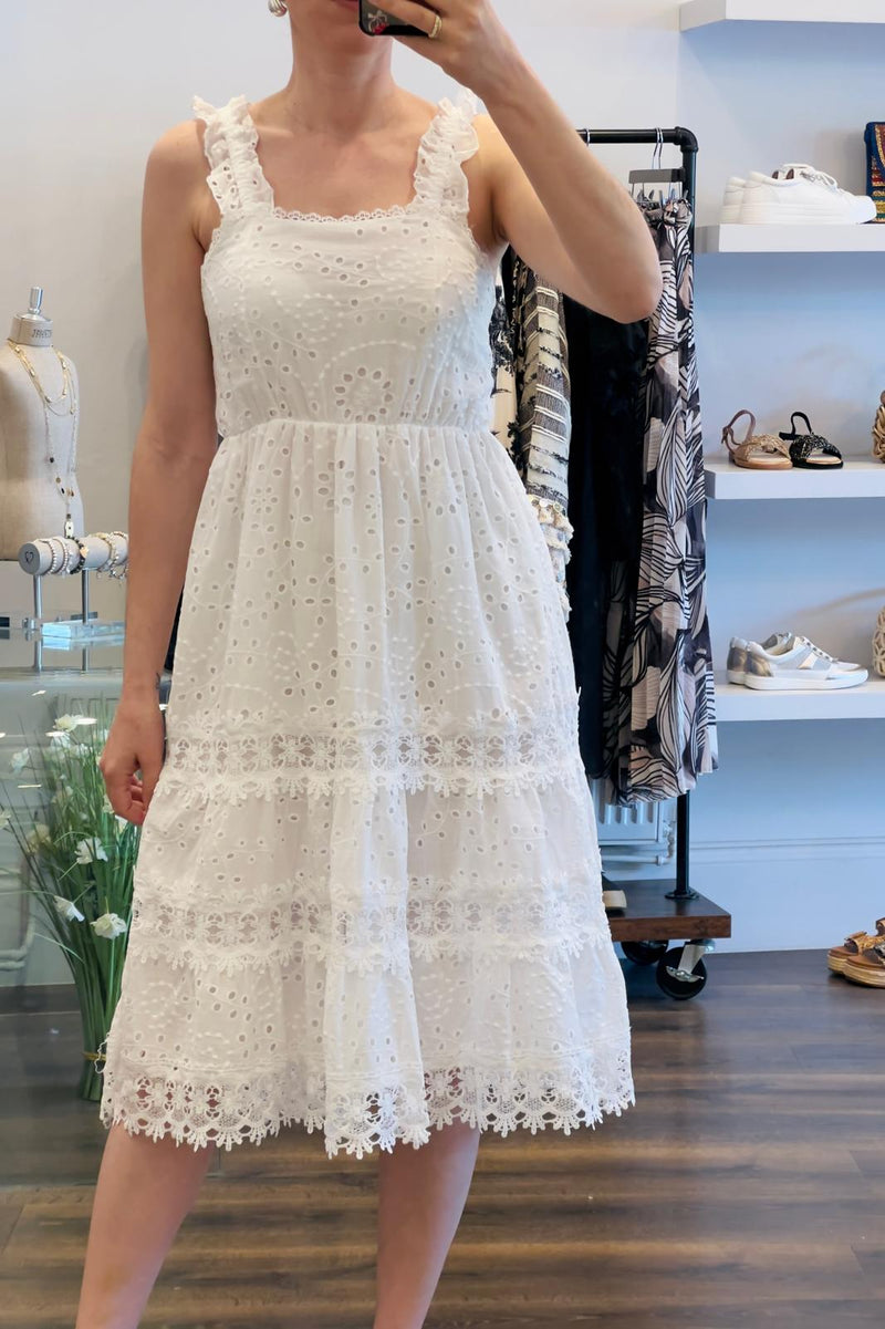 Cotton Anglais Strappy Dress