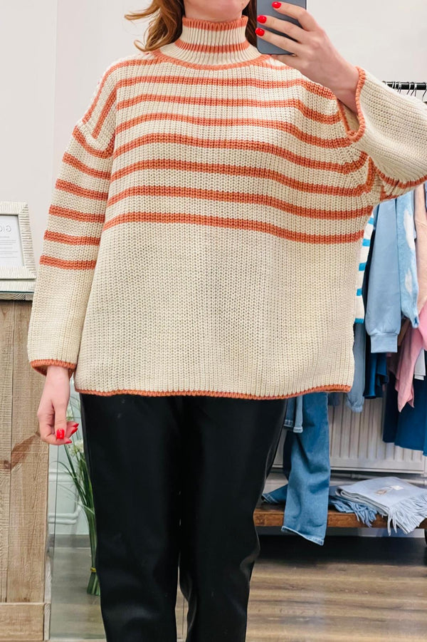 Flute Sleeve Stripe Jumper