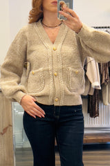 Teddy Knit Plait Cardigan