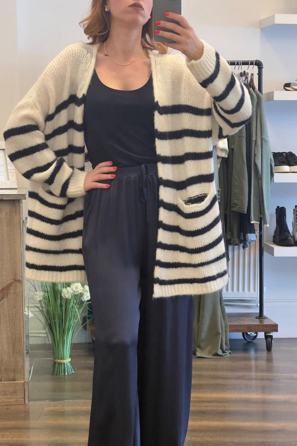 Long Chunky Knit Cardigan