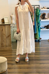 Halter Neck Linen Dress