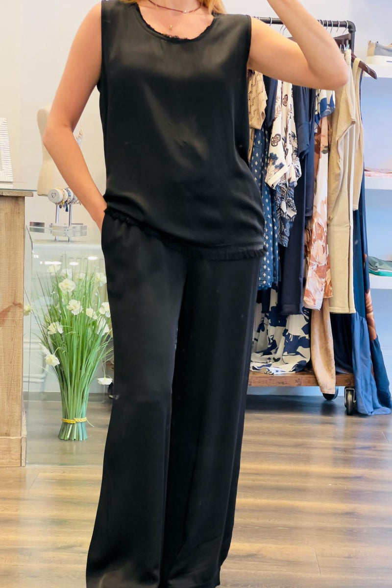 Satin Fringe Trouser