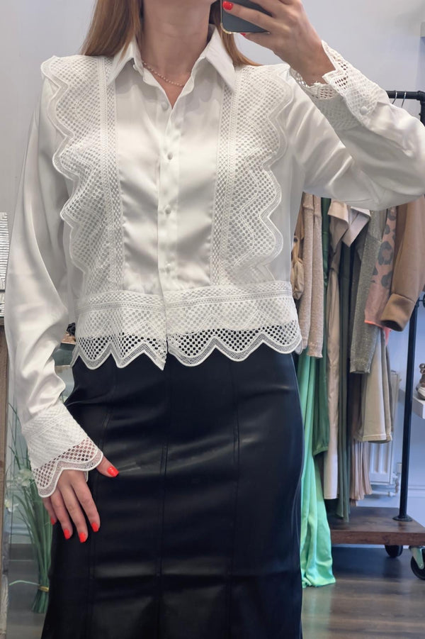 Lace Trim Blouse