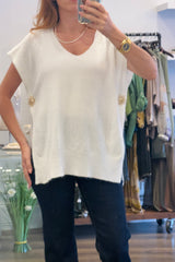 V Neck Poncho Tank Knit