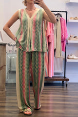 Lurex Trousers Set
