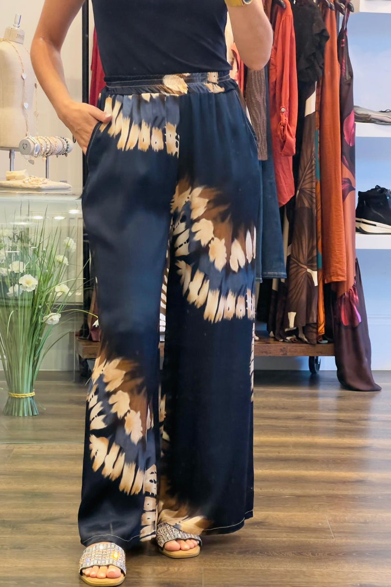 Satin Print Trousers