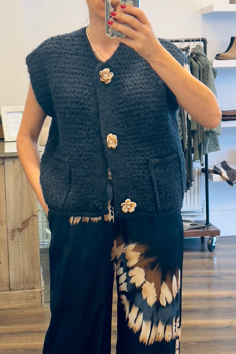 Floral Button Waistcoat
