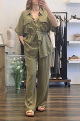 Safari Linen Trouser Set