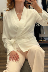 Wrap Over Shirt Jacket