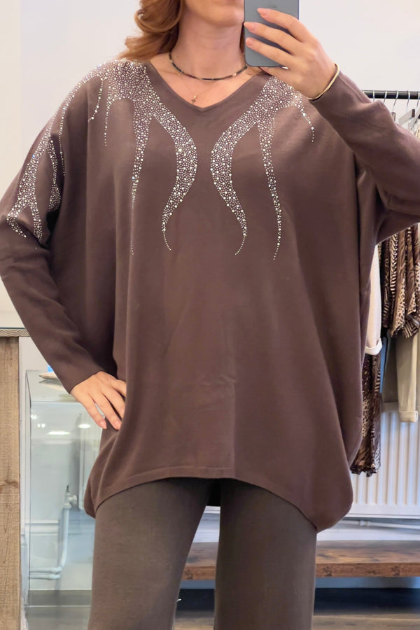 Crystal Embellished Knit