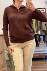 Zip-Up Knitted Hoodie
