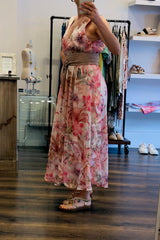Ruffle V Neck Dress