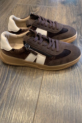 Caprice Velvet Suede Zip Trainer
