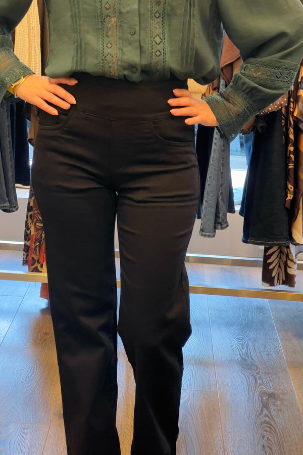 Tocada Pull Up Wide Leg Jeans