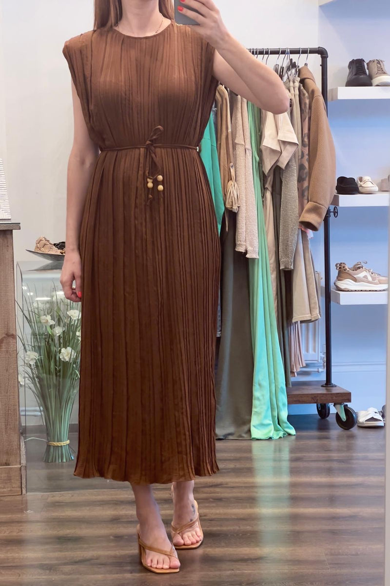 Split Pleated Dress