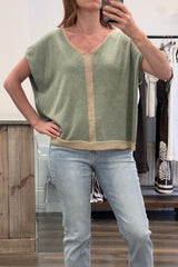 Lurex Trim Top