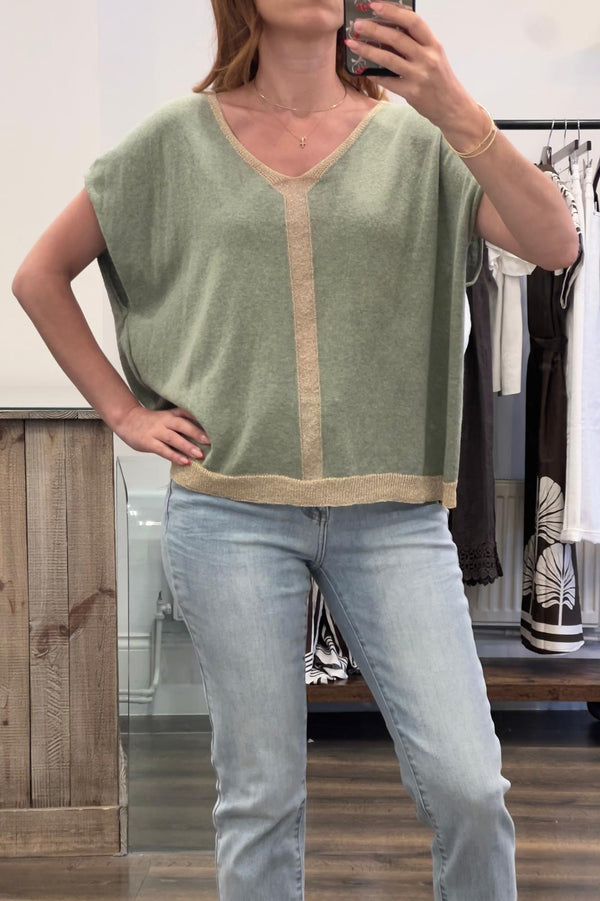 Lurex Trim Top