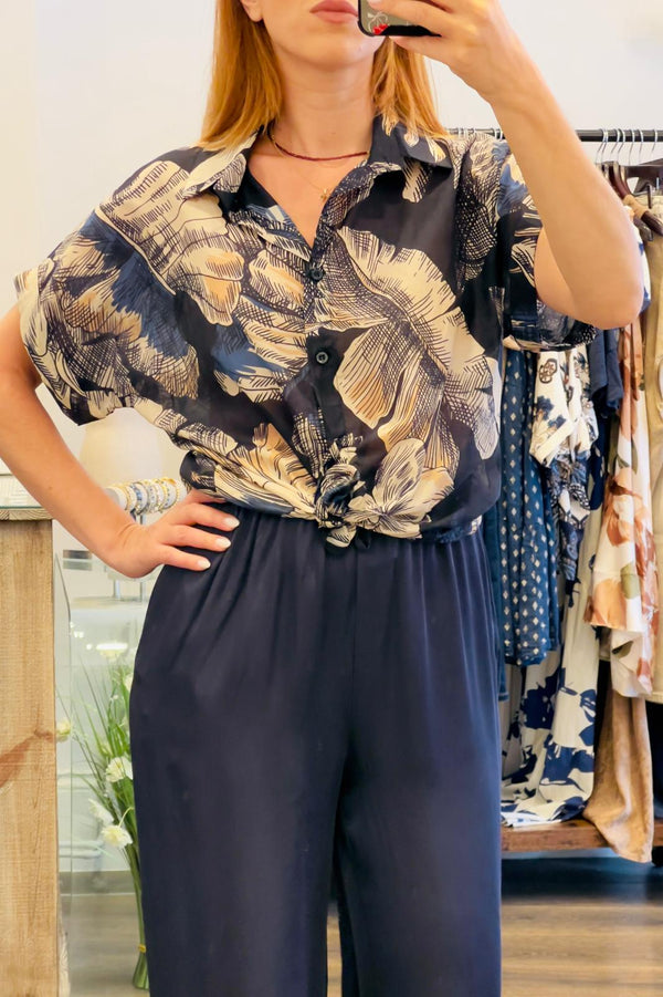 Print Short-Sleeve  Shirt