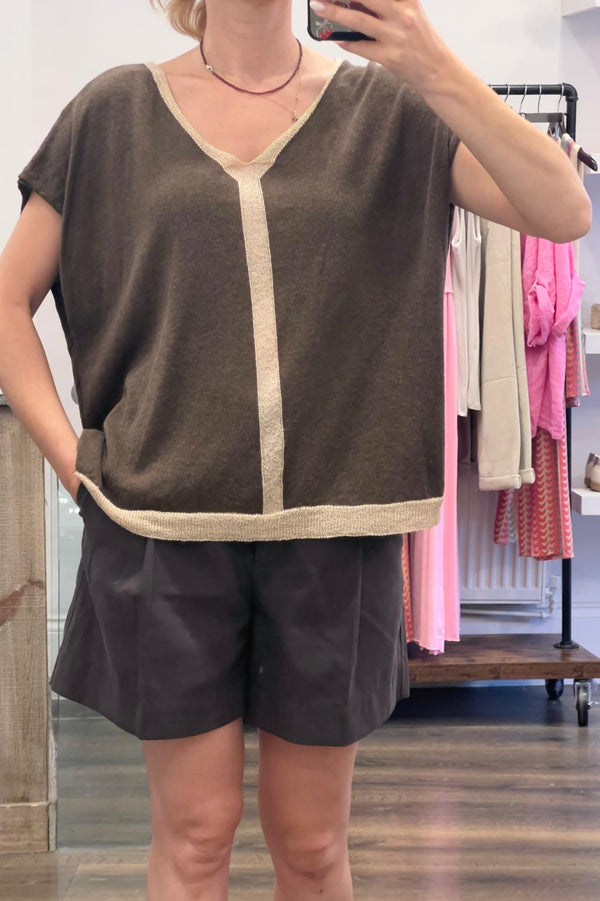 Lurex Trim Top