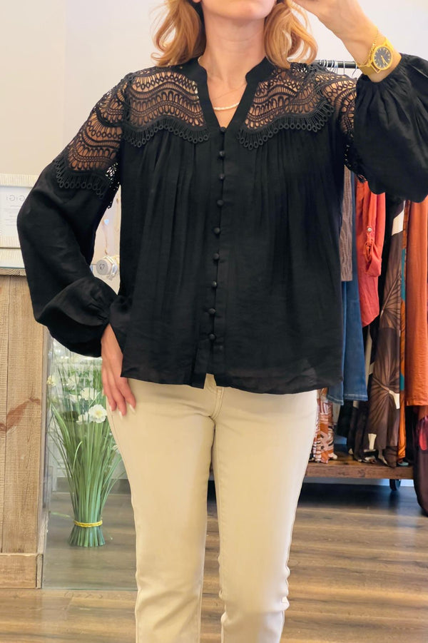 Lace Panel Blouse