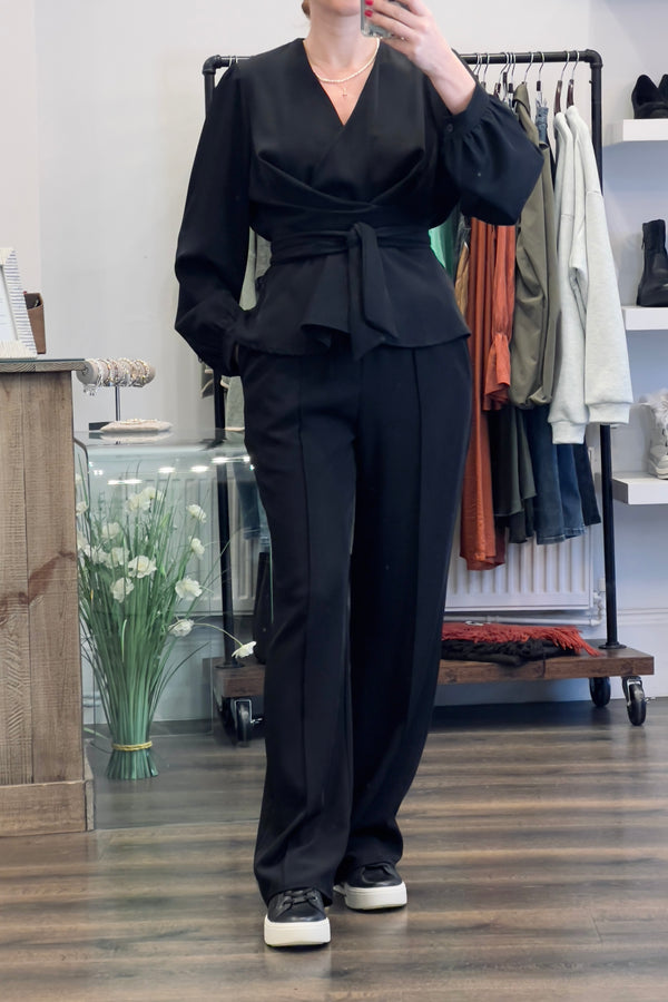 Wrap Trousers Set