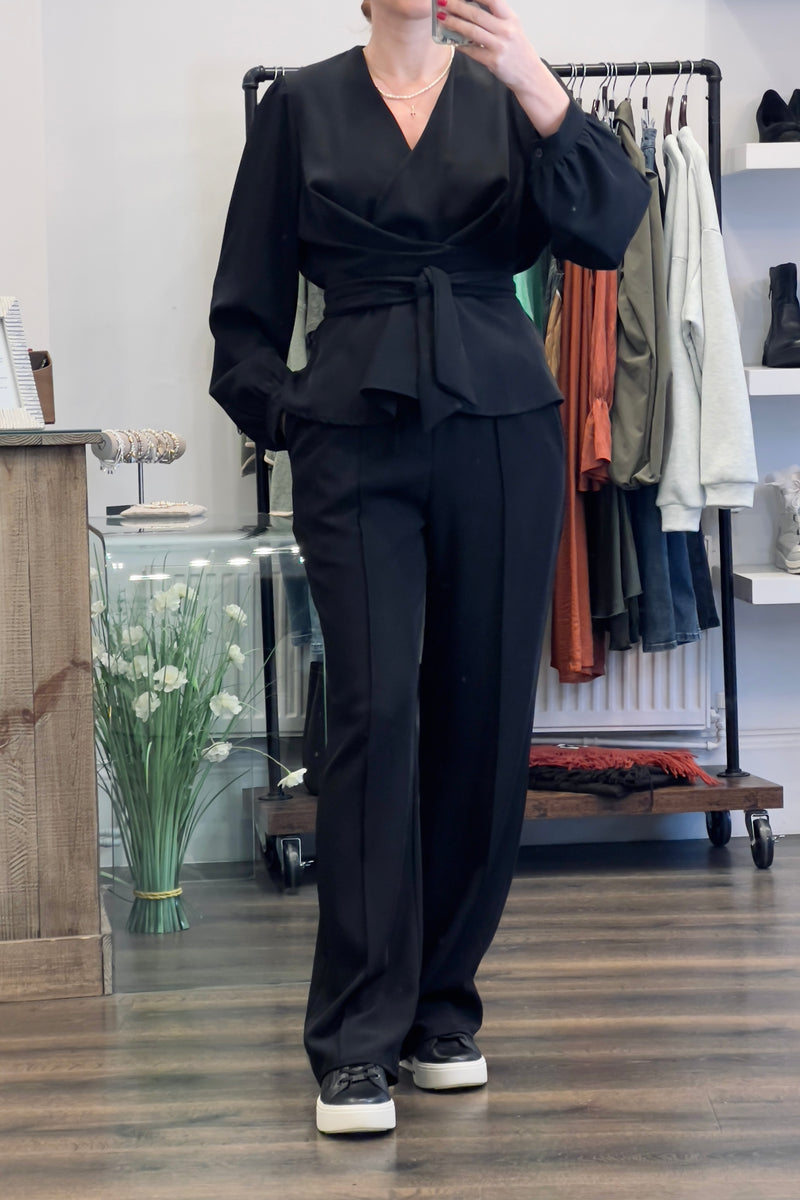 Wrap Trousers Set