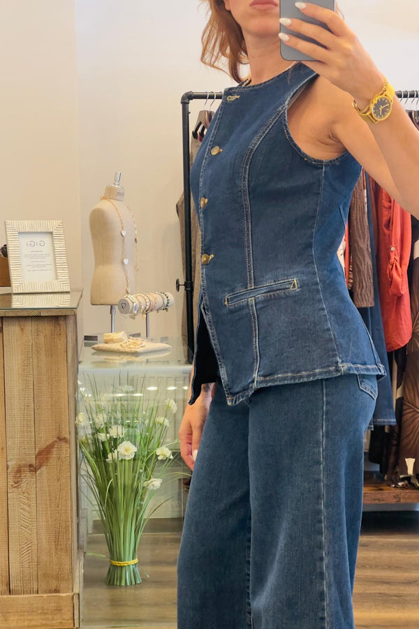 Redial Denim Waistcoat