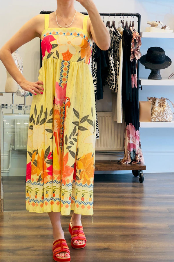 Strappy Floral Midi Dress