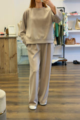Pleat Front Loungewear Set