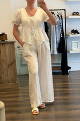 Linen Stripe Trousers