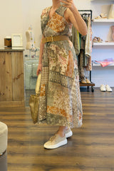 Crossover Print Dress