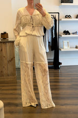 Lace & Satin Trouser Co-Ord