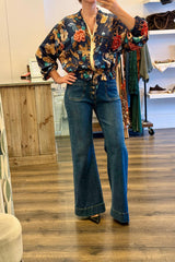 Floral Satin Bomber Jacket